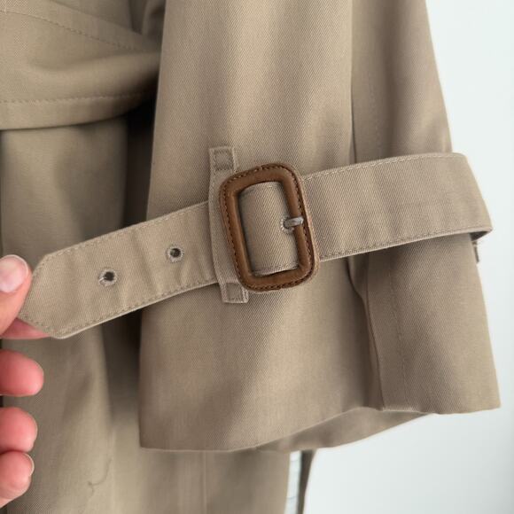 Burberry Vintage Trench Coat Men 44R Khaki Nova Check Wool Liner Belted Heritage - Picture 8 of 16